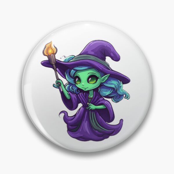 Item preview, Cute little Witch carying a Flaming Torch designed and sold by DragonTeeth.