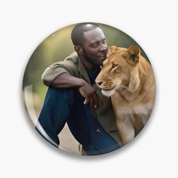 Item preview, Man with a lion designed and sold by PrintasticTee.