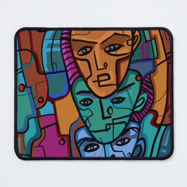 Item preview, futuristic abstract face designed and sold by neurostructure.