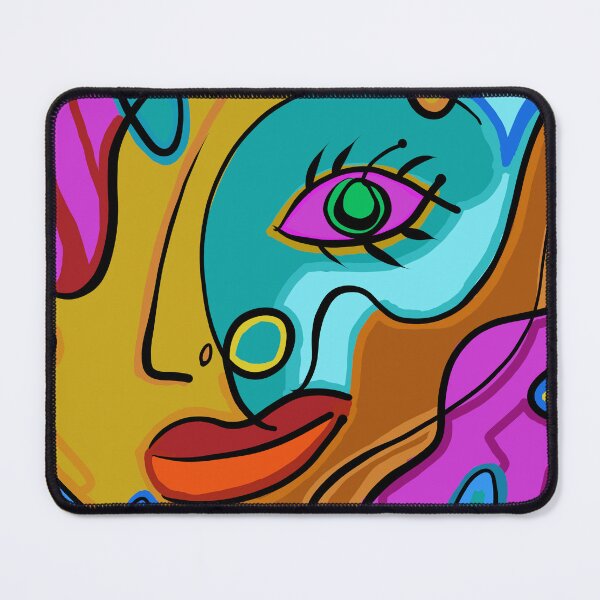 Item preview, futuristic abstract face colorful designed and sold by neurostructure.