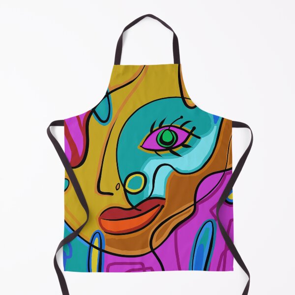 Item preview, futuristic abstract face colorful designed and sold by neurostructure.