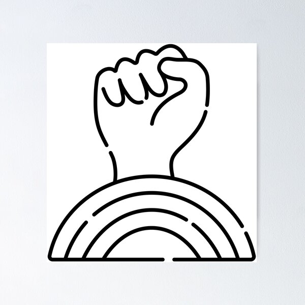 Item preview, Lgbt pride icon, hand and rainbow designed and sold by OM-lova.