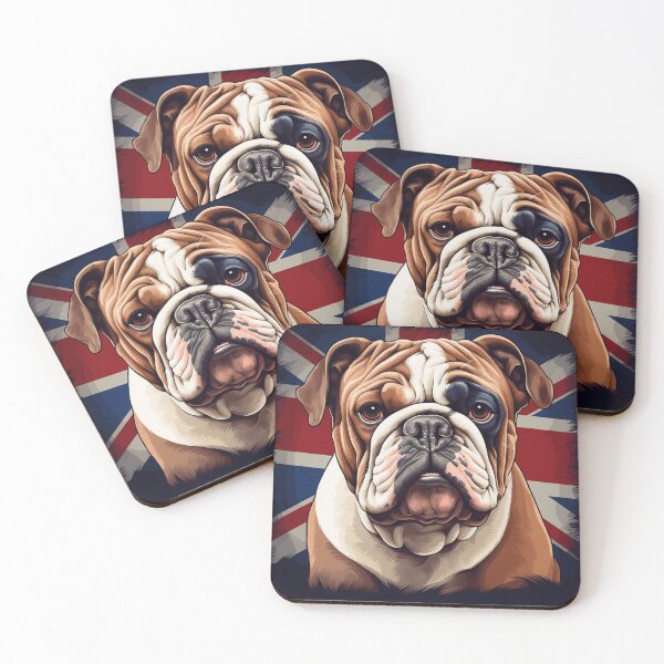 Item preview, Bulldog on UK flag designed and sold by FalconFeatherDn.