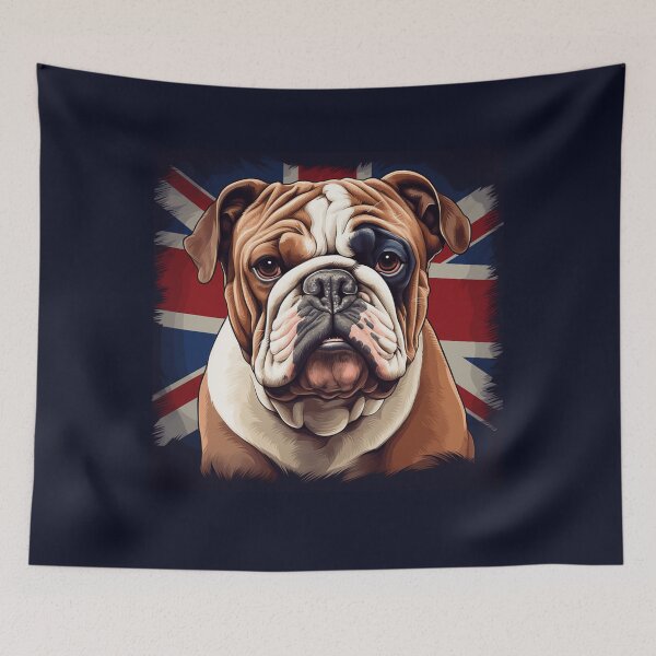 Item preview, Bulldog on UK flag designed and sold by FalconFeatherDn.