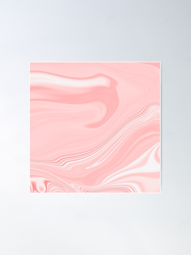 Soft Blush Pink Liquid Swirl Modern Abstract Pattern Water Bottle