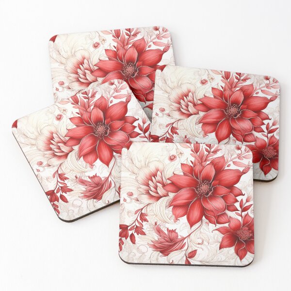 Item preview, Red and white flower texture v4 designed and sold by KostasCreations.