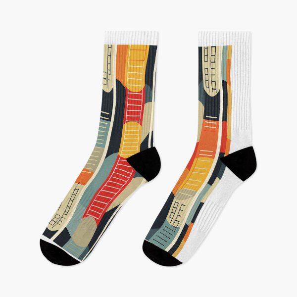 Item preview, 1960s Inspired Modernist Pattern Print designed and sold by QuestingCloset.