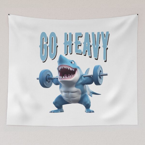 Item preview, Shark Lifting - Go Heavy or go Home designed and sold by BuxomBabe21.