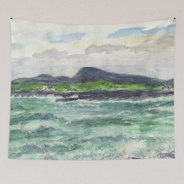 Item preview, Trearddur Bay in Storm Eunice designed and sold by LymphomaLass.