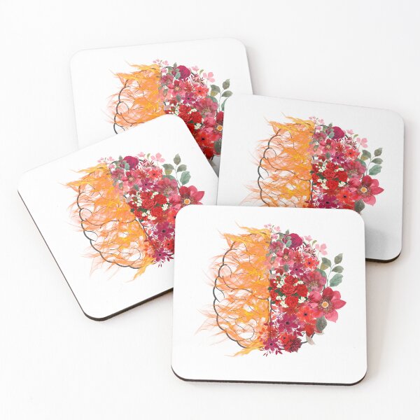 Item preview, brain with flowers and flame designed and sold by DeluxBee.