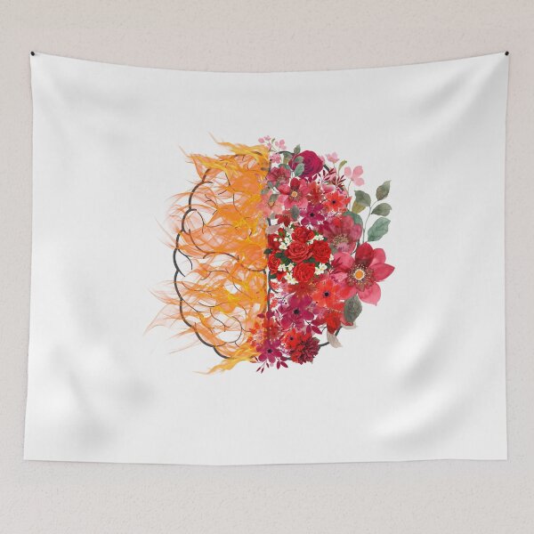 Item preview, brain with flowers and flame designed and sold by DeluxBee.