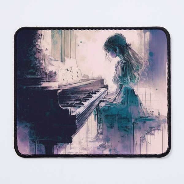 Item preview, Dreaming piano- girl playing piano alone designed and sold by vyascreations.