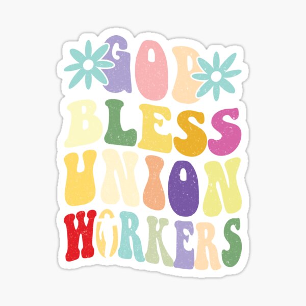 Aperçu de l'œuvre God Bless Union Workers: Célébrez la force de la solidarité avec cette chemise créée et vendue par fuzzynautilus.