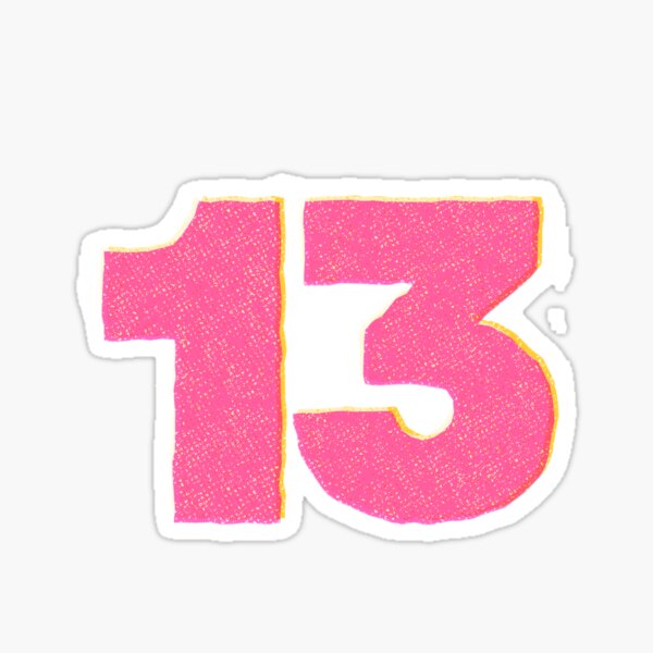  taylor swift lucky number 13 sticker for sale by makattack99 redbubble