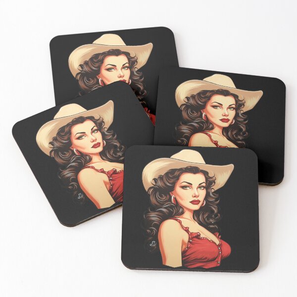 Item preview, Pinup Cowgirl Yee Haw Pin Up Girl  designed and sold by ArtFromBeyond.
