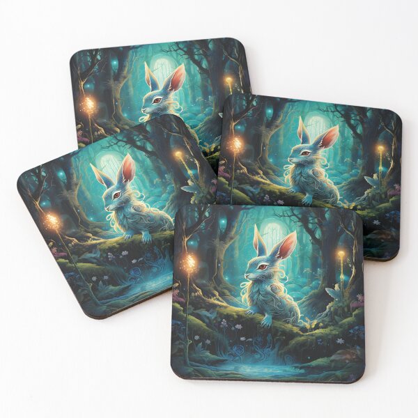 Item preview, Moonlit Dance of the Luminous Moonhare designed and sold by MystiCanvas.