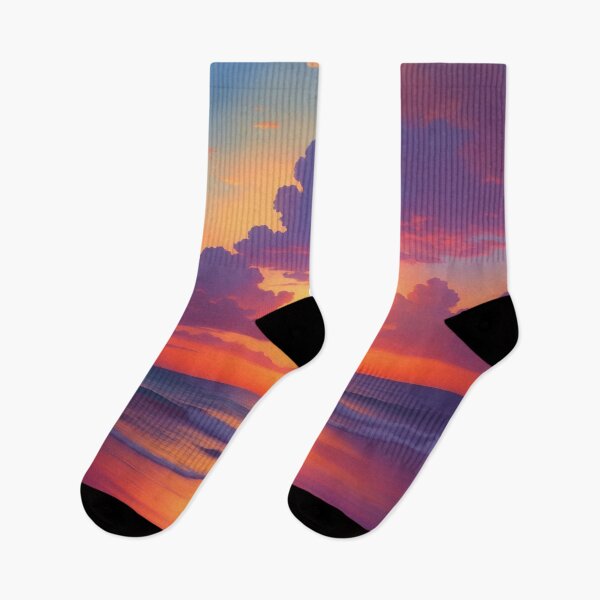 Item preview, Sunset Seascape Illustration in Twilight Hues designed and sold by pattern-atelier.