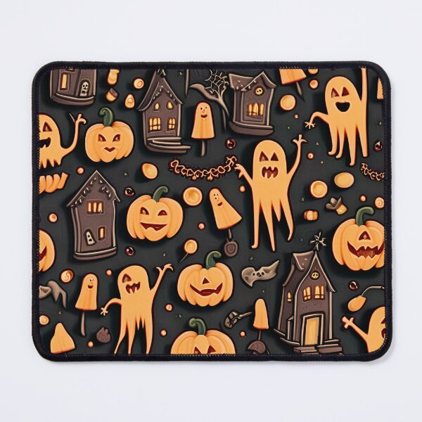 Artikelvorschau, Antikes oranges und schwarzes abstraktes Halloween-Muster entworfen und verkauft von WitchyWare.