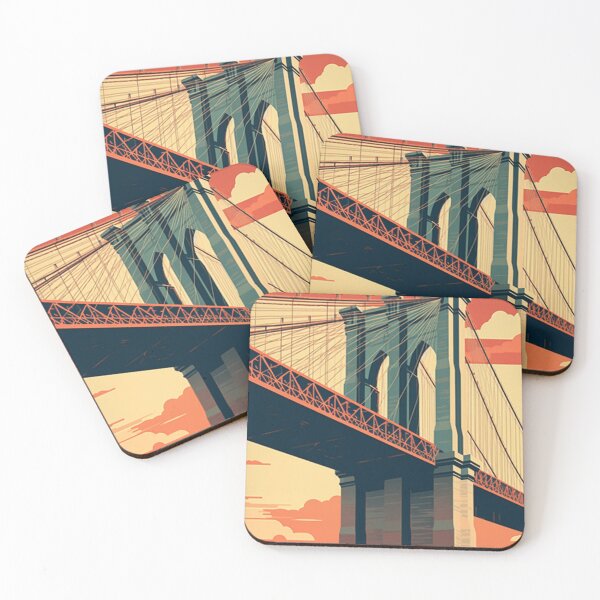 Item preview, A Vintage Poster of The Brooklyn Bridge - New York designed and sold by GoodOldVintage.