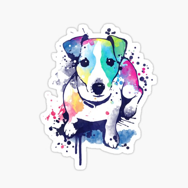 Watercolor Jack russell terrier Sticker