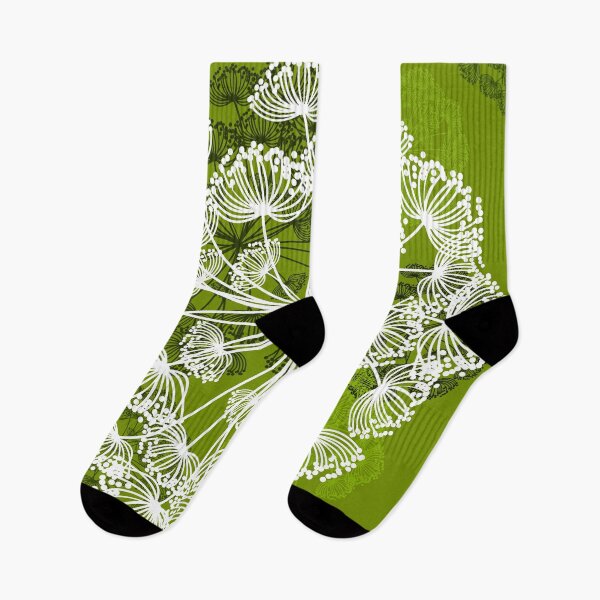 Item preview, Chartreuse green Queen Anne's Lace Floral pattern designed and sold by Glimmersmith.
