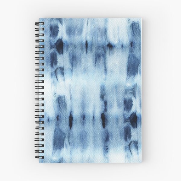 Item preview, Seamless tie-dye pattern of indigo color on white silk.  Shibori dyeing. designed and sold by lamarmarina.