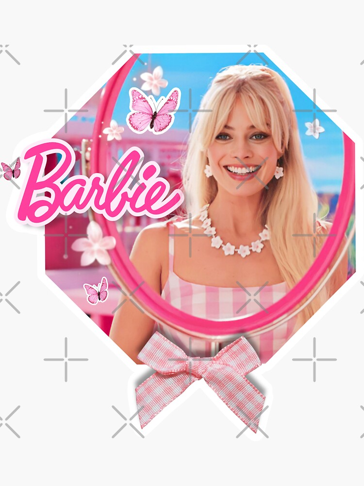 Margot Robbie - Pretty Pink Barbie Movie  Sticker for Sale by Magical  Forest