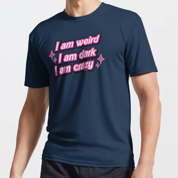 I am weird, I am dark, I am crazy Barbie quote Sticker for Sale by  figbyCandF