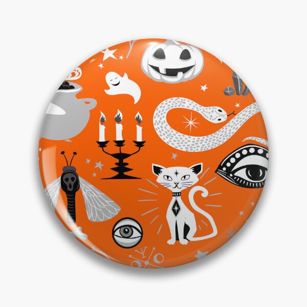 Item preview, occult pentagram cat halloween orange designed and sold by Gossip Rag.