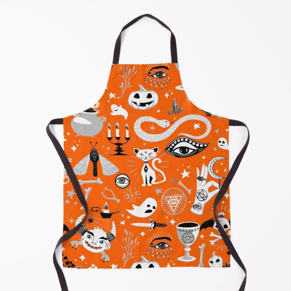 Item preview, occult pentagram cat halloween orange designed and sold by Gossip Rag.