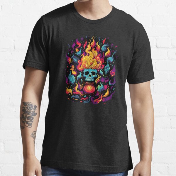 Psychedelic Blooming Rose: Floral Rhapsody Essential T-Shirt for Sale by  PsyCloth