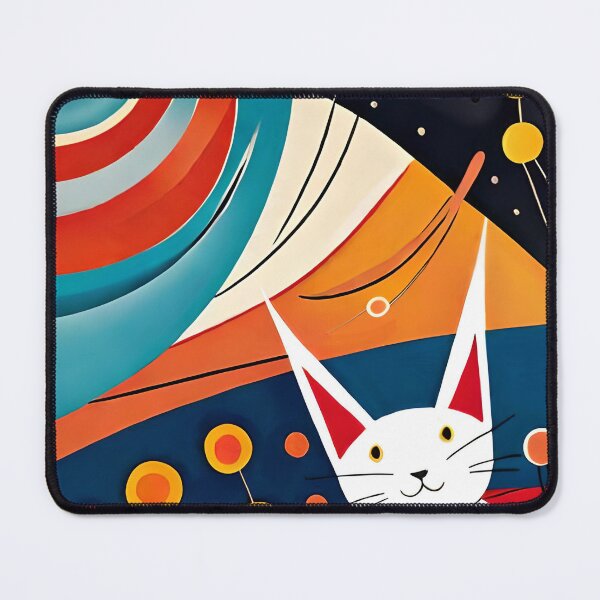 Item preview, colorful cat in the city designed and sold by Pistacheartco.