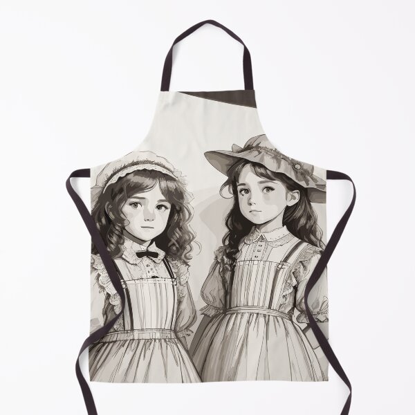 Item preview, Pencil sketch, twin girls designed and sold by CatCoconut-Art.
