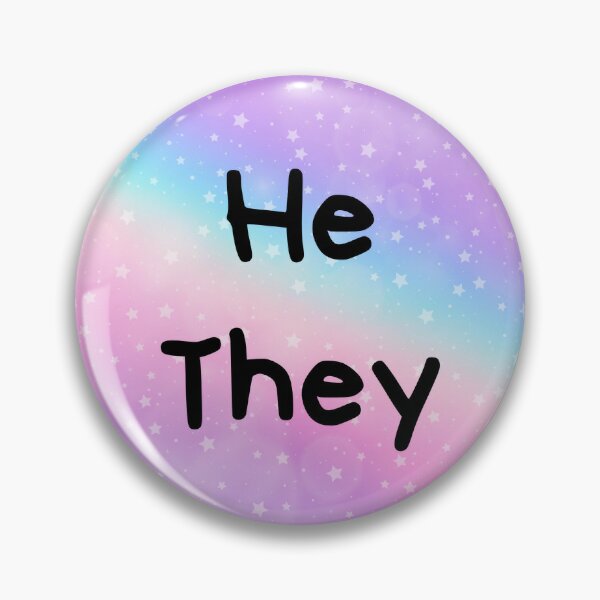 He/they with trans flag Pin for Sale by RandomlyRainbow