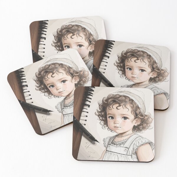 Item preview, Pencil sketch, baby girl designed and sold by CatCoconut-Art.