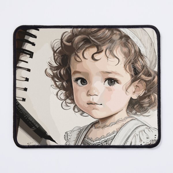 Item preview, Pencil sketch, baby girl designed and sold by CatCoconut-Art.