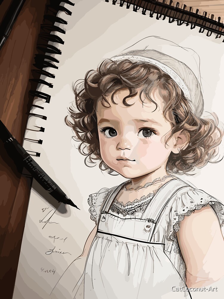 Kids Portraits - Drawings & Pencil Sketches of Children for Sale