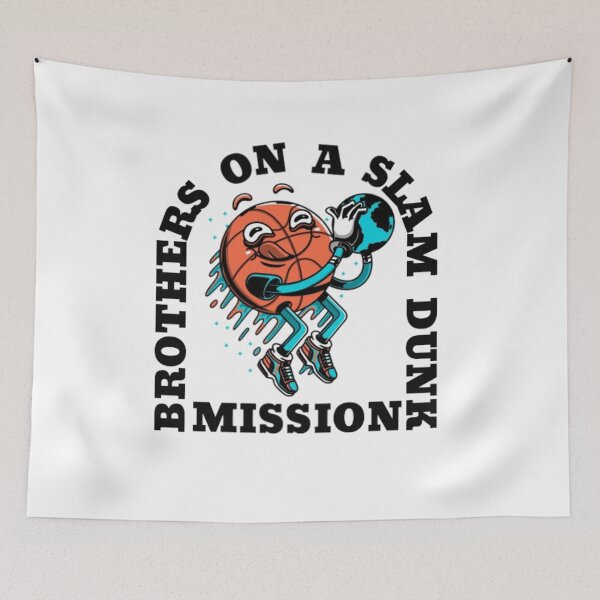 Item preview, Brothers on a slam dunk mission Basketball Brother designed and sold by Alterock Designs.