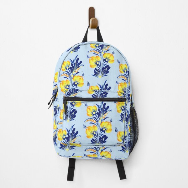 Item preview, Blue-yellow flowers and berries Ukrainian art Petrykivka Ukrainian blue-yellow flowers designed and sold by Sunflower-7.
