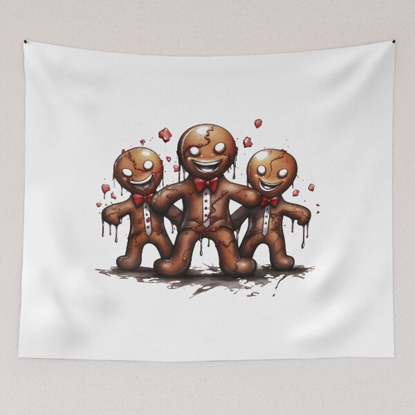 Item preview, Creepy Gingerbread Men designed and sold by RetroPrints.