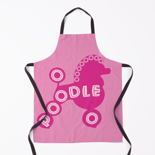 Item preview, Hot Pink Poodle with Pom Poms Typography Dog Art designed and sold by 8PawsStudio.