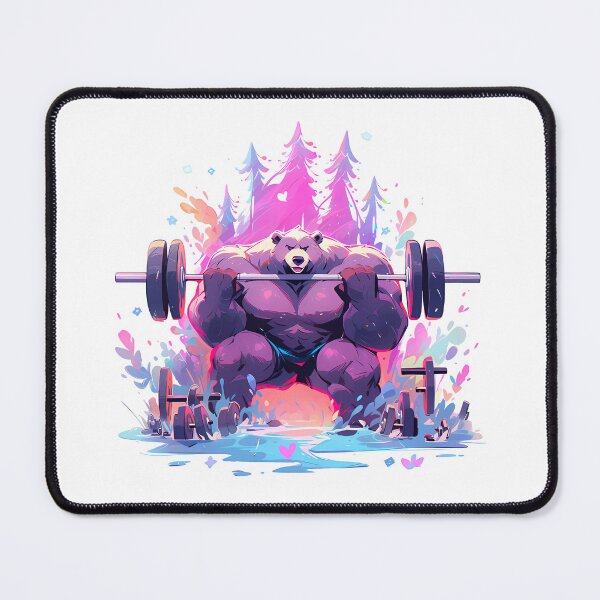 Item preview, Bodybuilding bear lifting weights designed and sold by Hasan Habeeb.
