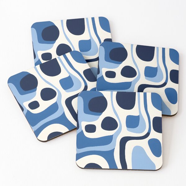 Item preview, Blue Indigo Abstract Shapes designed and sold by trajeado14.