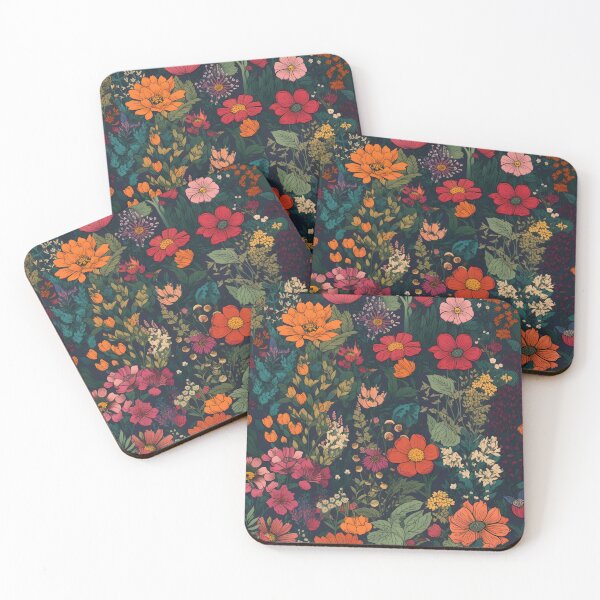 Item preview, Flowers in Bloom - Pattern Design with Red, Pink, Orange, Blue, and Green. designed and sold by Daniel Wampler.