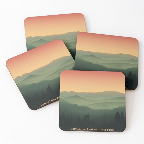 Item preview, Redwood National and State Parks Vintage Poster designed and sold by GoodOldVintage.