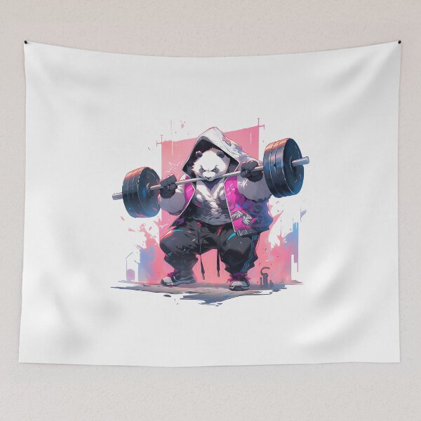 Item preview,  Muscular Panda curling the weights  designed and sold by Hasan Habeeb.