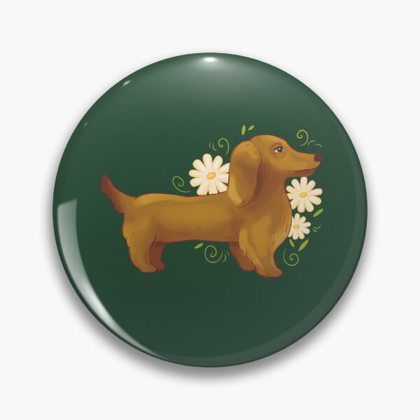 Item preview, Weiner dog with daisies  designed and sold by rizdrawings.
