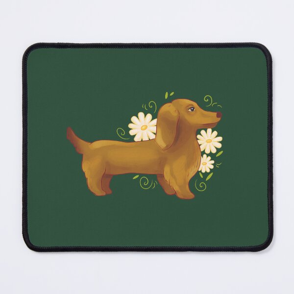 Item preview, Weiner dog with daisies  designed and sold by rizdrawings.