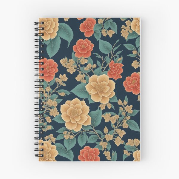 Item preview, Antique Gold and Ruby Red Floral Design designed and sold by pattern-atelier.