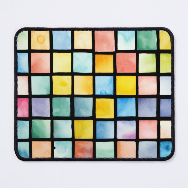 Item preview, Watercolor Squares Pattern designed and sold by MyMerryMary.
